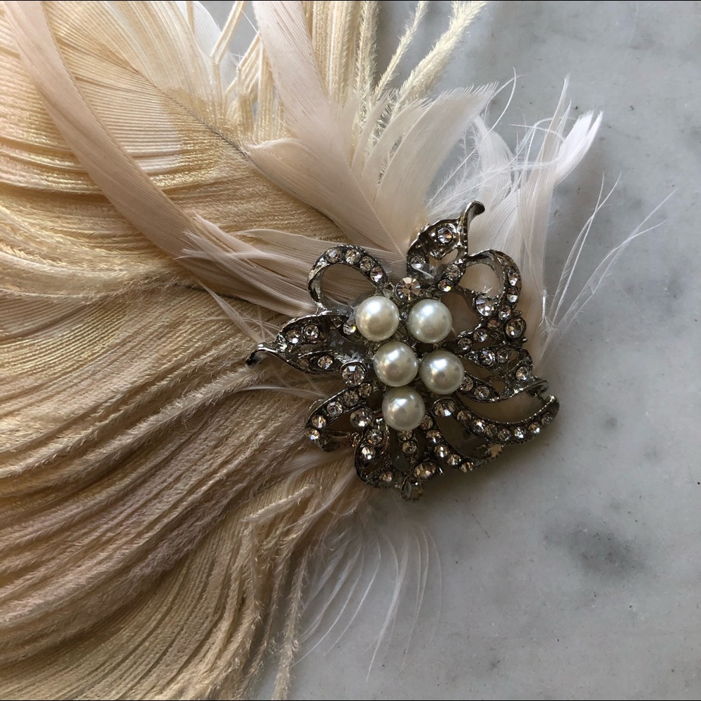 Wedding Feather Hair Clip
